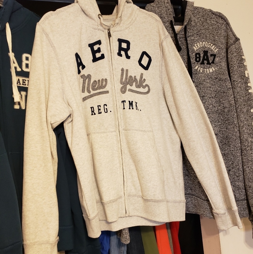 XL AEROPOSTALE MEN'S ZIP FRONT HOODIE